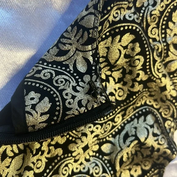 Gold Metallic Mini Cocktail Dress - Picture 14 of 17